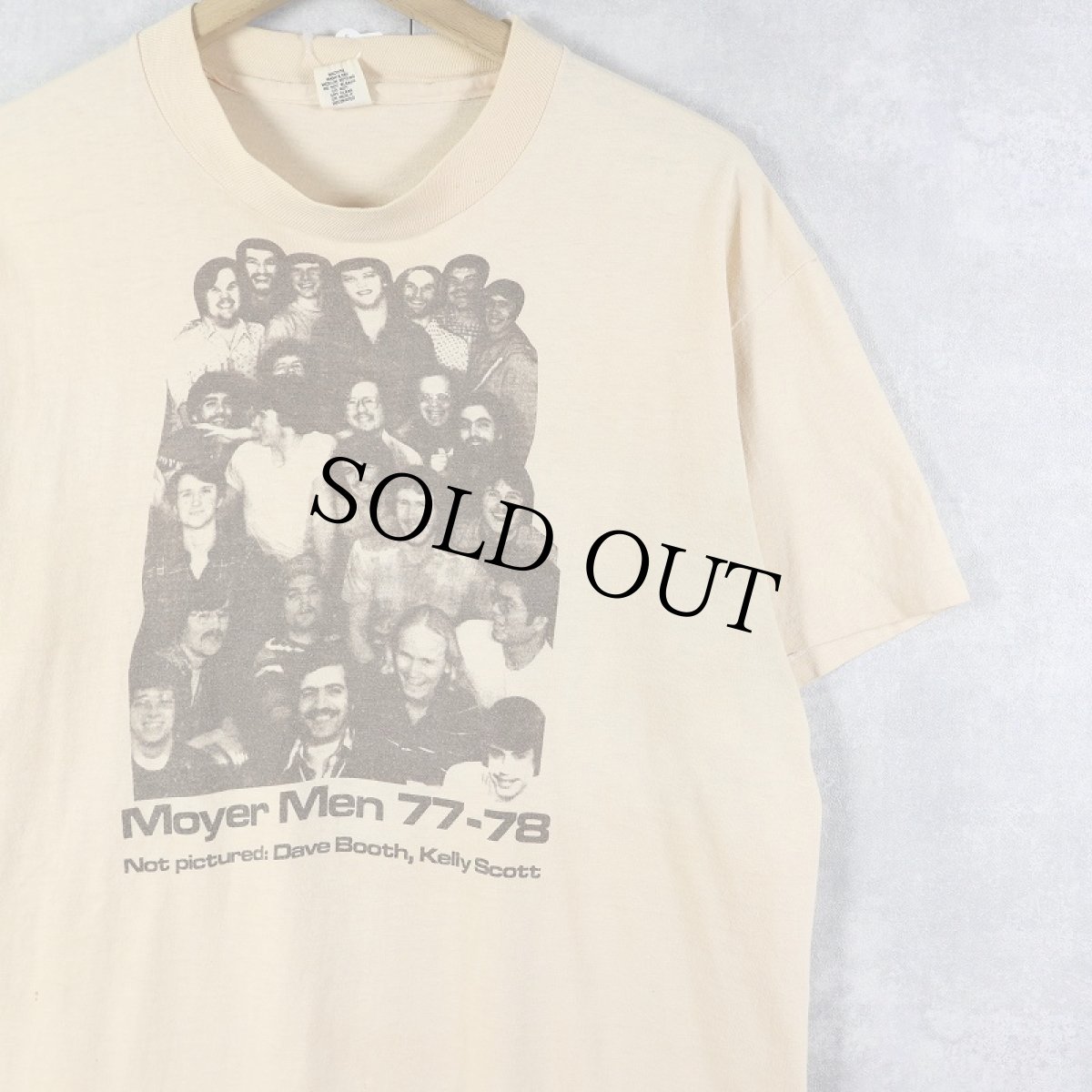 画像1: 70's USA製 "Moyer Men 77-78" プリントTシャツ L (1)