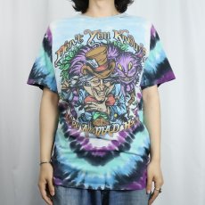画像3: LIQUID BLUE Alice in wonderland タイダイ イラストプリントTシャツ (3)