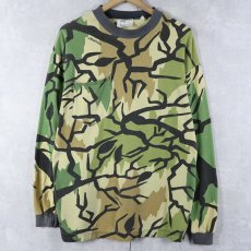 画像1: 90's PREDATOR CAMOUFLAGE USA製 プレデターカモ柄 ロンT M (1)