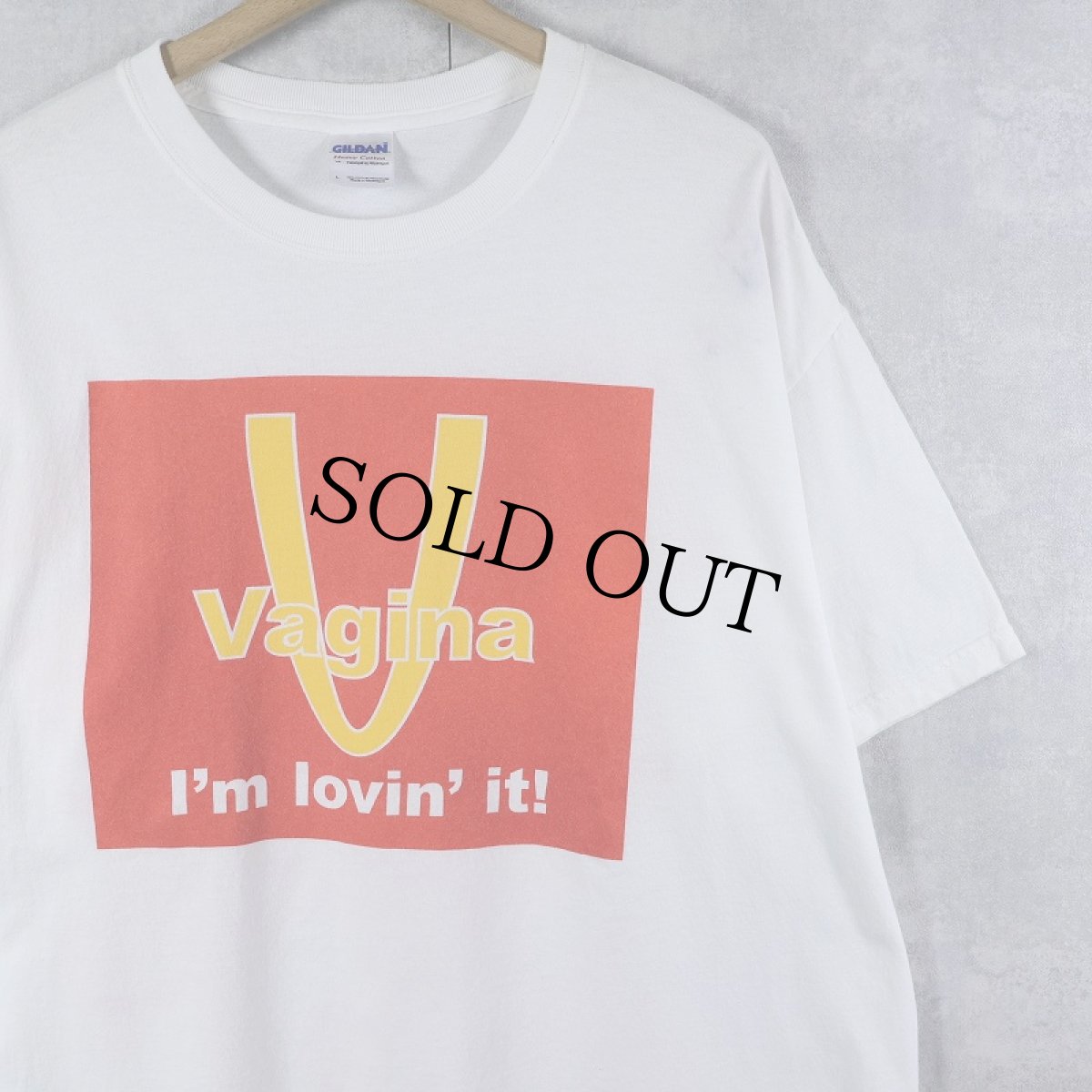 画像1: "Vagina" 企業パロディ エロプリントTシャツ L (1)
