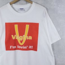 画像1: "Vagina" 企業パロディ エロプリントTシャツ L (1)