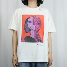 画像2: 90's Pablo Picasso "Seated Woman with Yellow Background" アートプリントTシャツ (2)