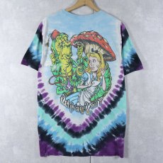 画像2: LIQUID BLUE Alice in wonderland タイダイ イラストプリントTシャツ (2)