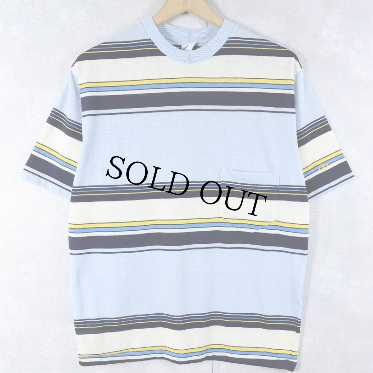 画像1: 70〜80's  Ocean Pacific マルチボーダー柄 Tシャツ M (1)
