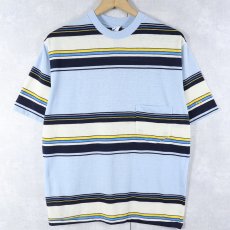 画像1: 70〜80's  Ocean Pacific マルチボーダー柄 Tシャツ M (1)