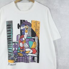 画像1: 90's Pablo Picasso "Seated Portrait of Marie" アートプリントTシャツ (1)