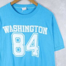 画像1: 80's POLY TEES "WASHINGTON" ナンバリング プリントTシャツ XL (1)
