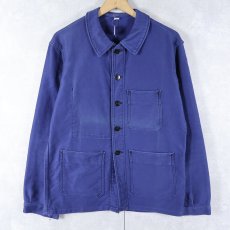 画像1: 60's〜 ADOLPHE LAFONT FRANCE製 モールスキン ワークカバーオール SIZE40 (1)