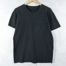画像1: 〜90's 無地 ポケットTシャツ BLACK (1)