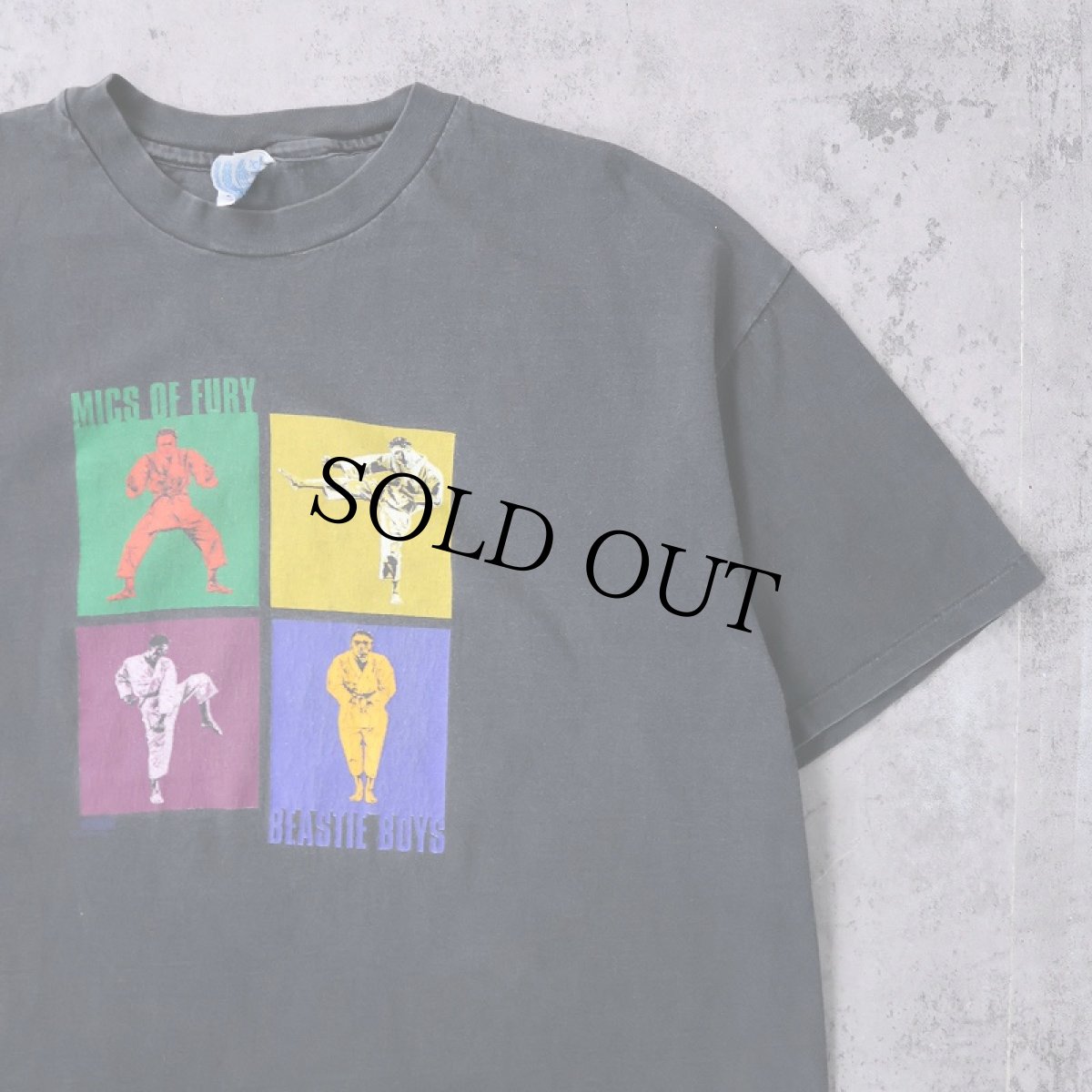 画像1: 90's BEASTIE BOYS USA製 "MICS OF FURY" 空手プリント ヒップホップTシャツ BLACK XL (1)