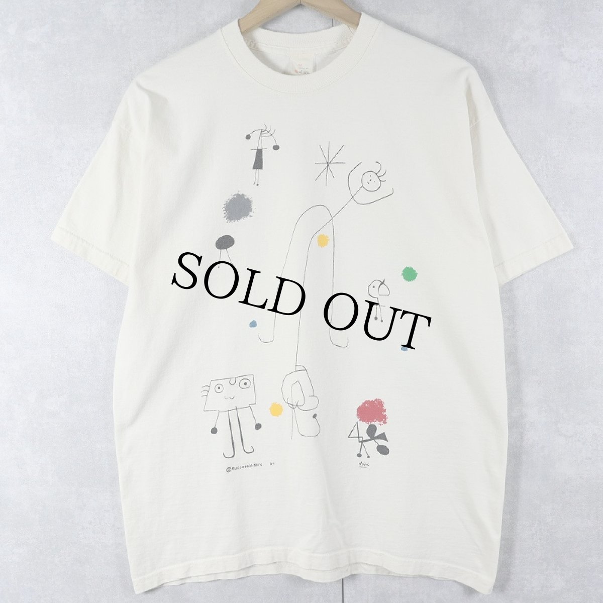 画像1: 2000's Joan Miro アートプリントTシャツ M (1)