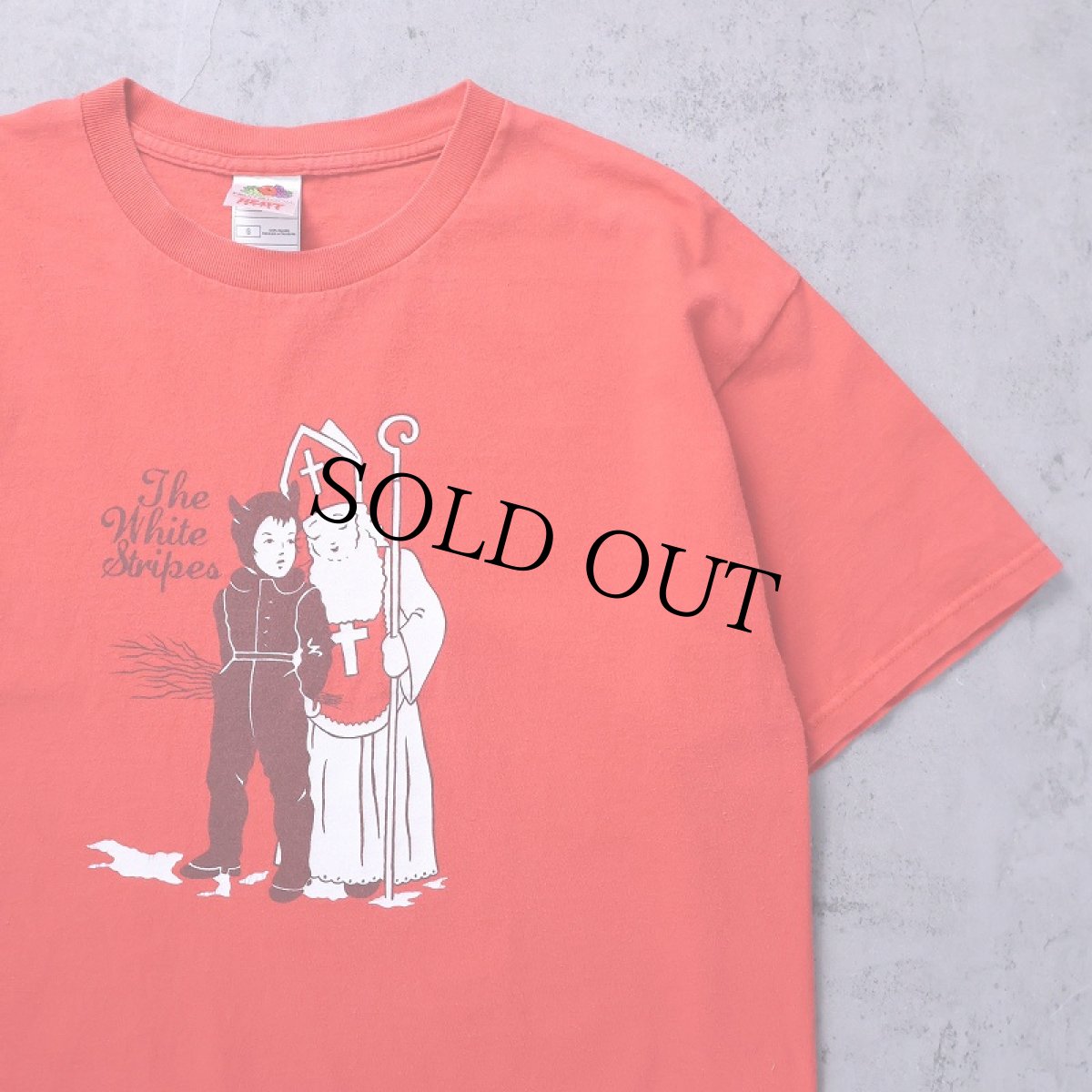 画像1: 2000's The White Stripes ロック・デュオ プリントTシャツ L (1)
