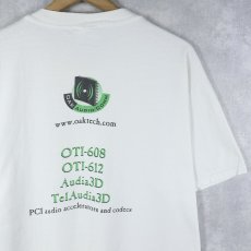 画像2: 90's Oak Technology "total sound immersion" 企業プリントTシャツ L (2)