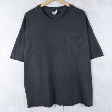 画像1: 90's Hanes 無地 カットオフポケットTシャツ BLACK XL (1)