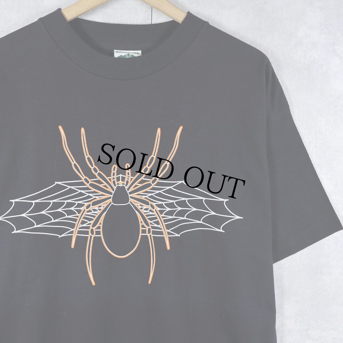 画像1: 90〜2000's Briar Creek 蜘蛛プリントTシャツ BLACK L (1)