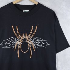 画像1: 90〜2000's Briar Creek 蜘蛛プリントTシャツ BLACK L (1)