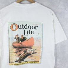 画像2: 2000's USA製 "Outdoor Life" マガジンプリントTシャツ L (2)