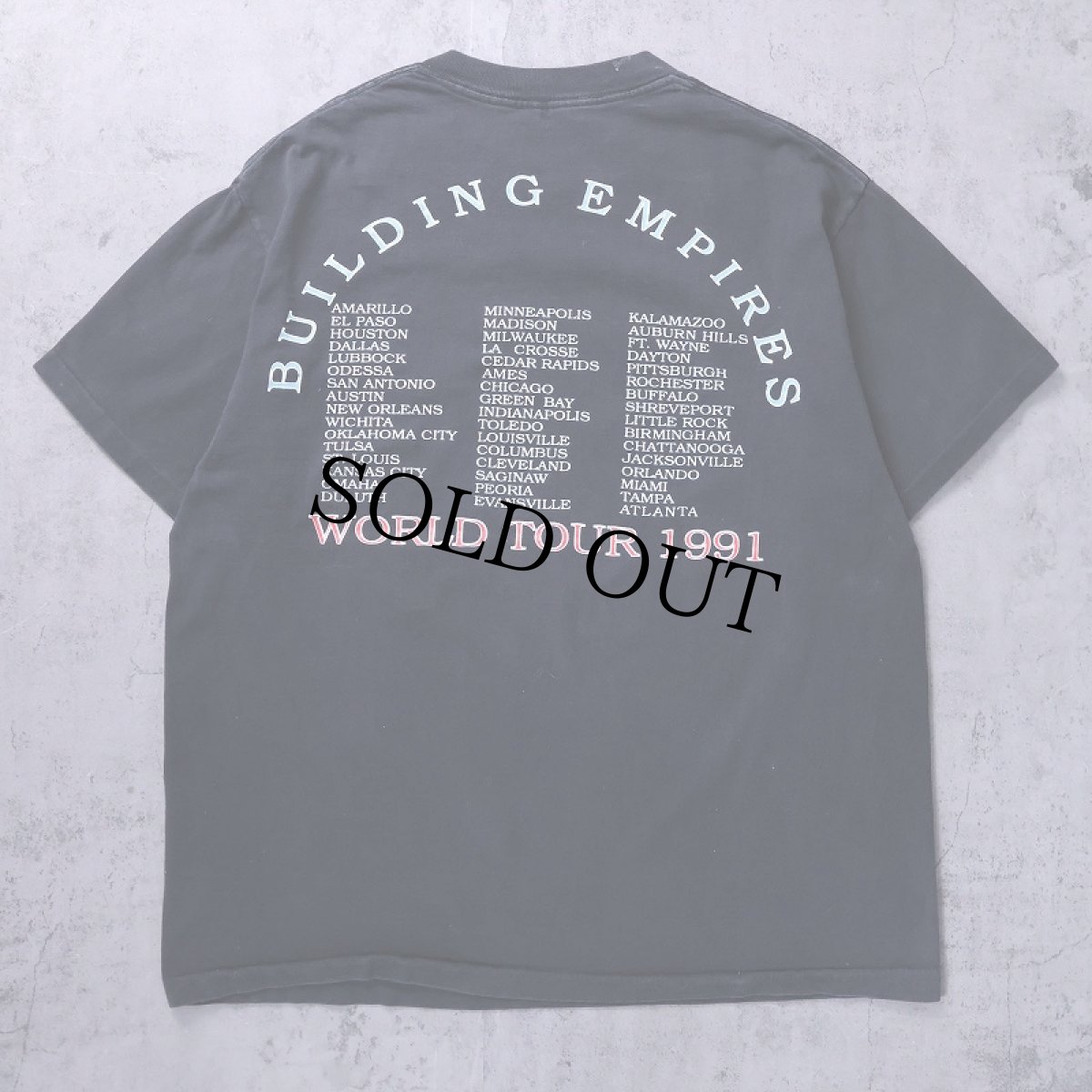 画像2: 90's Queensryche USA製 "Building Empires" プログレッシブ・メタル・バンド ツアープリントTシャツ BLACK XL (2)