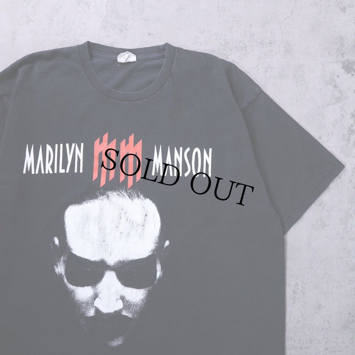 画像1: Marilyn Manson ロックバンド プリントTシャツ BLACK XL (1)