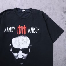 画像1: Marilyn Manson ロックバンド プリントTシャツ BLACK XL (1)