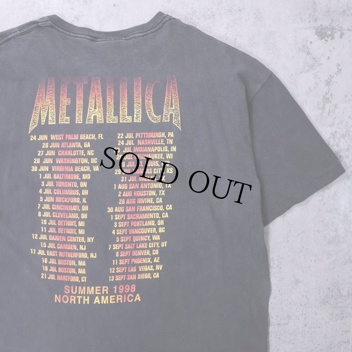 画像2: 90's METALLICA USA製 "Summer 1998 North America" ヘヴィメタル・バンド ツアープリントTシャツ BLACK XL (2)