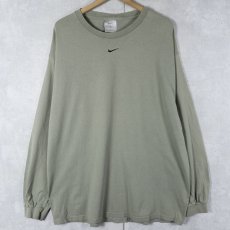 画像2: 90〜2000's NIKE USA製 ロゴ刺繍ロンT L (2)