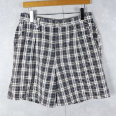 画像1: Lee CASUALS マドラスチェック柄 1タック コットンショーツ W31 (1)