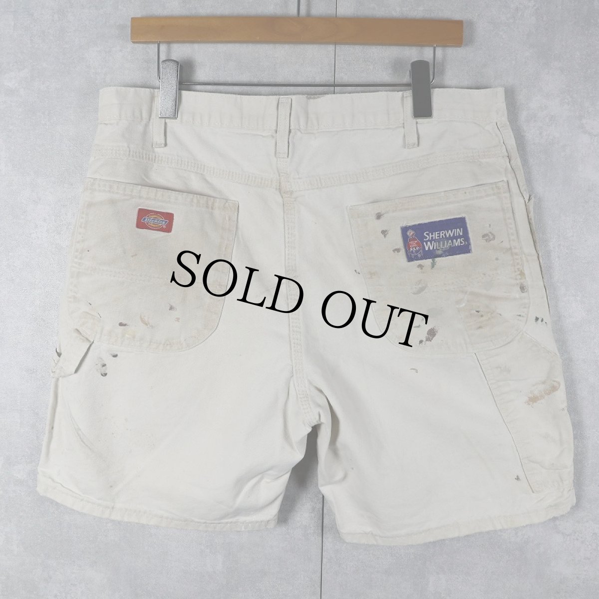 画像1: Dickies × SHERWIN WILLIAMS ペンキペイント ペインターショーツ W36 (1)