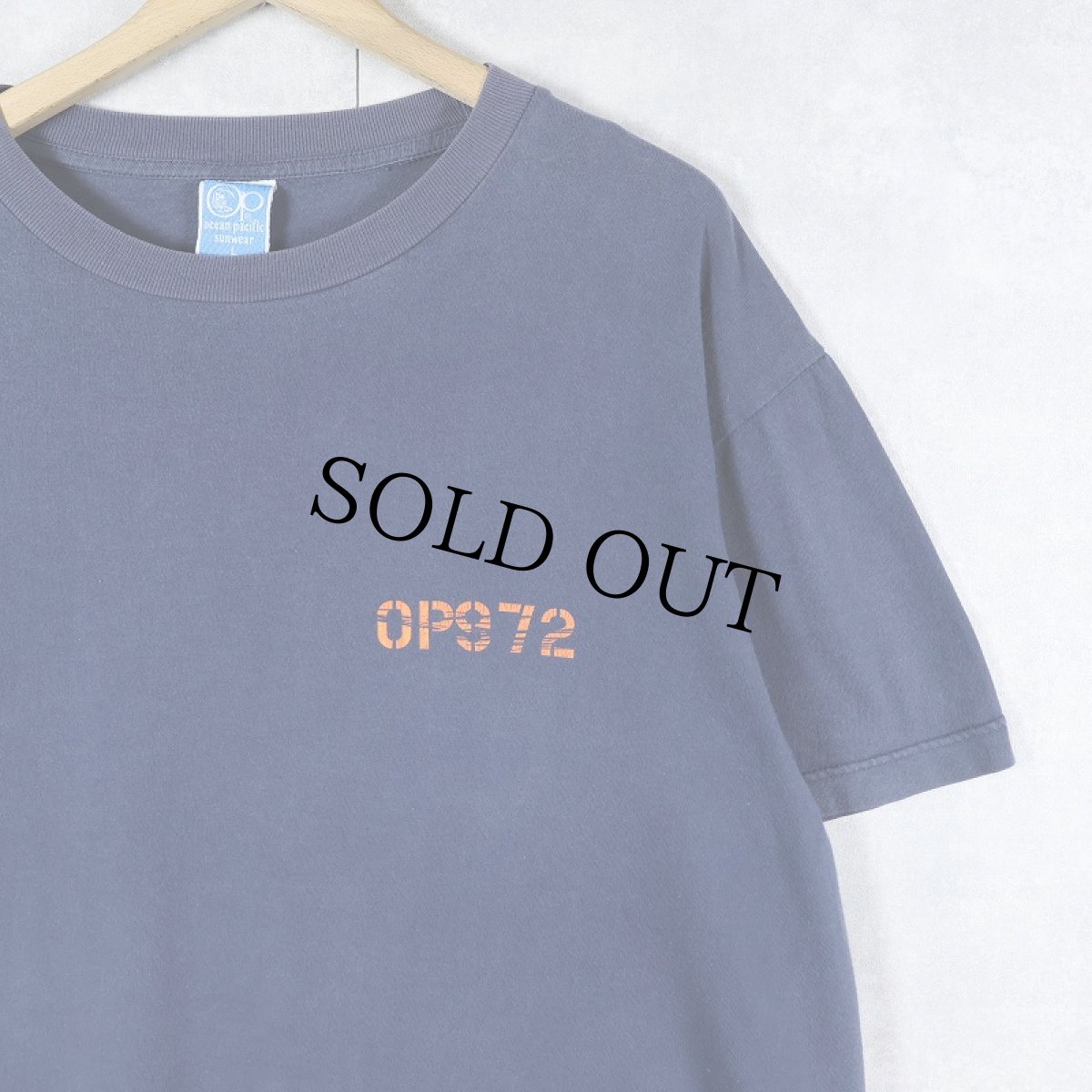 画像1: 80〜90's Ocean Pacific "OP972" プリントTシャツ NAVY L (1)