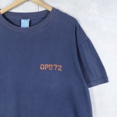 画像1: 80〜90's Ocean Pacific "OP972" プリントTシャツ NAVY L (1)