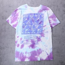 画像2: 90's The Rolling Stones USA製 "Steel Wheels" ロックバンドツアープリント タイダイTシャツ L (2)