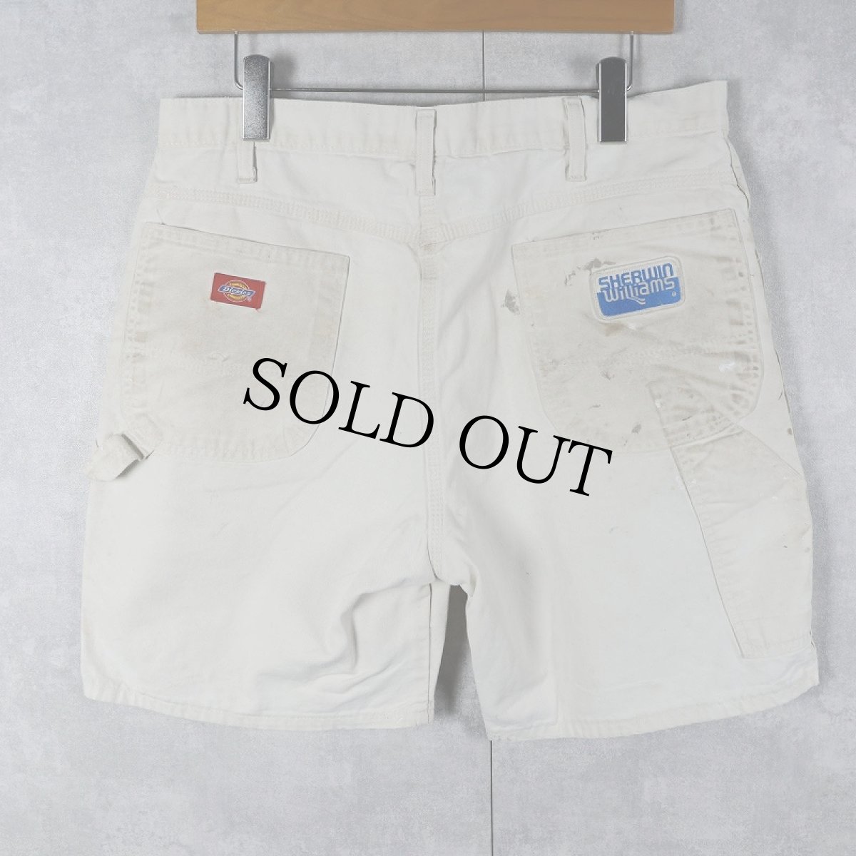 画像1: Dickies × SHERWIN WILLIAMS ペンキペイント ペインターショーツ W35 (1)