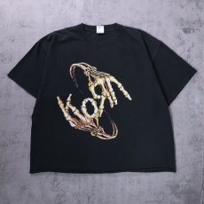 画像1: 2000's Korn "Greatest Hits Tour" ロックバンド ツアープリントTシャツ BLACK XL (1)