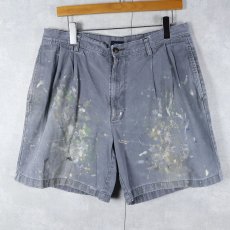 画像1: IZOD ペンキペイント 2タックチノショーツ W35 (1)