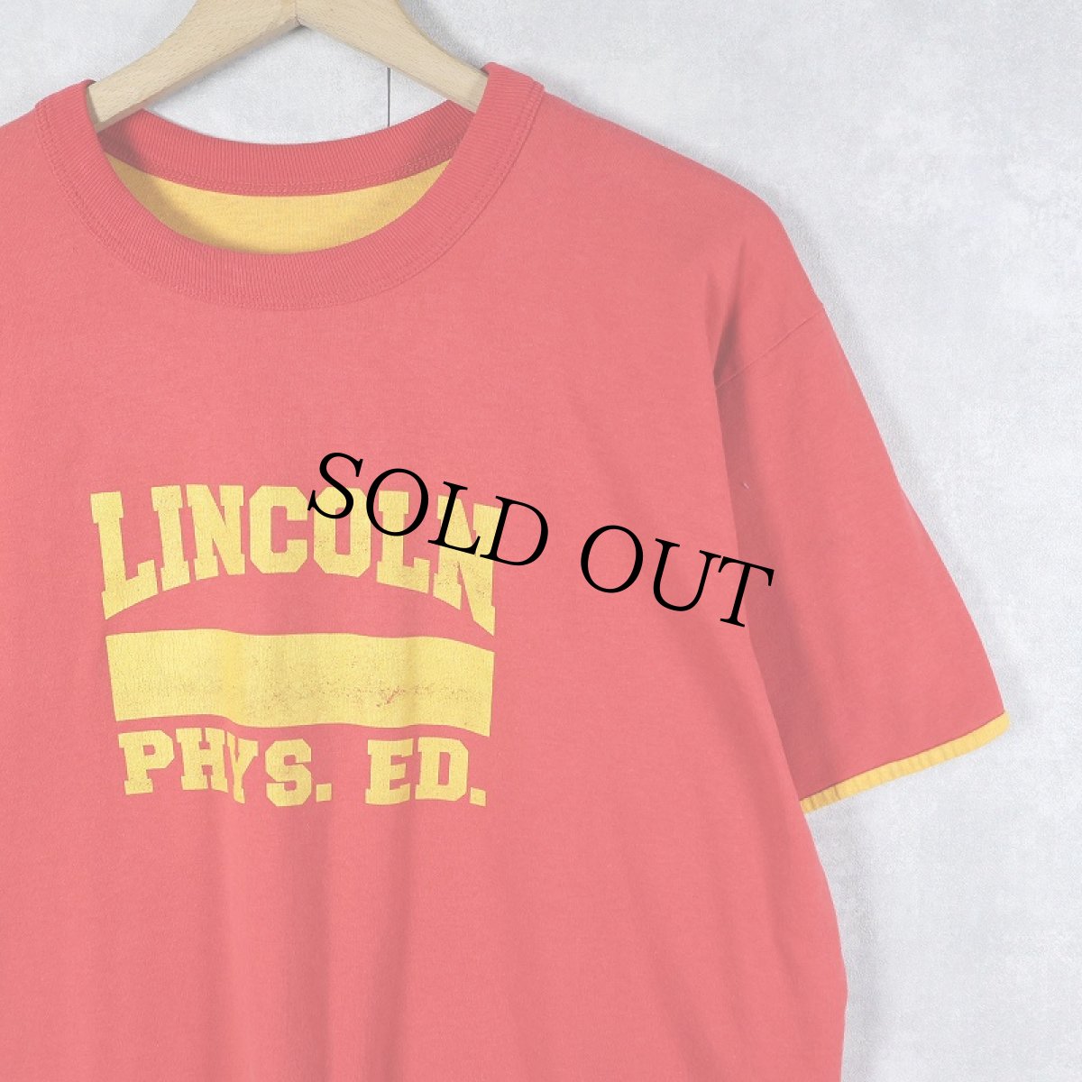画像2: 70〜80's "LINCOLN PHYS. ED. " ダブルフェイス リバーシブルTシャツ (2)