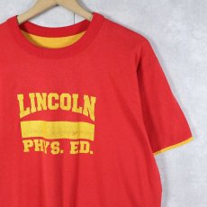 画像2: 70〜80's "LINCOLN PHYS. ED. " ダブルフェイス リバーシブルTシャツ (2)