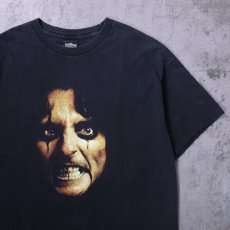 画像1: Alice Cooper ロックミュージシャン プリントTシャツ BLACK XL (1)