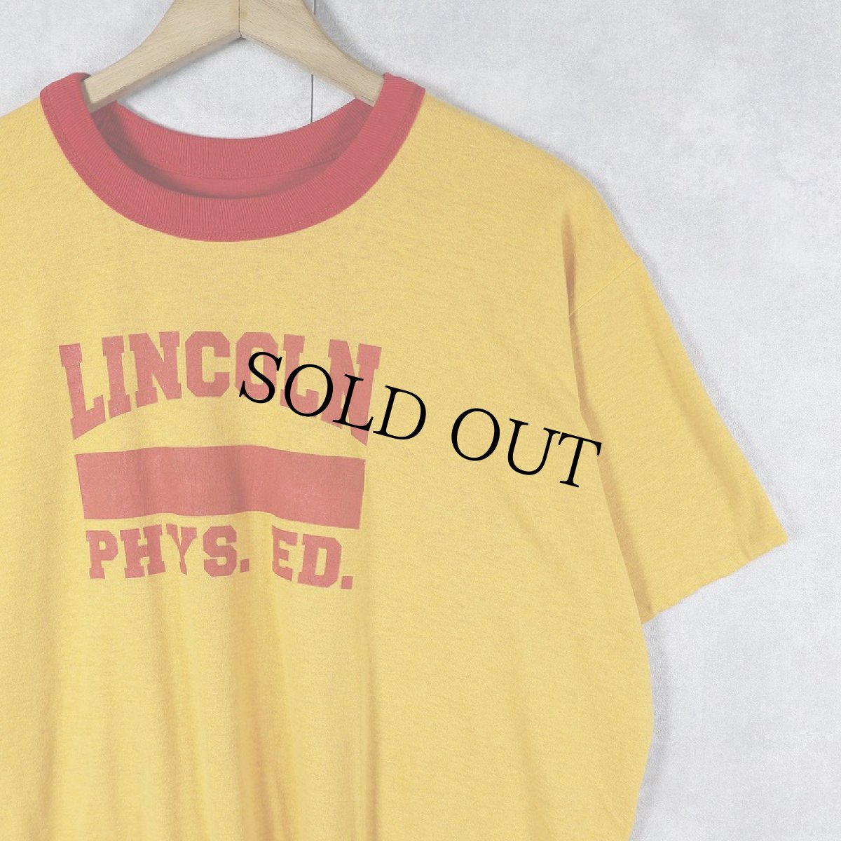 画像1: 70〜80's "LINCOLN PHYS. ED. " ダブルフェイス リバーシブルTシャツ (1)