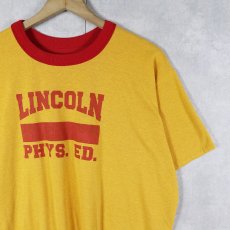画像1: 70〜80's "LINCOLN PHYS. ED. " ダブルフェイス リバーシブルTシャツ (1)