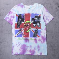 画像1: 90's The Rolling Stones USA製 "Steel Wheels" ロックバンドツアープリント タイダイTシャツ L (1)