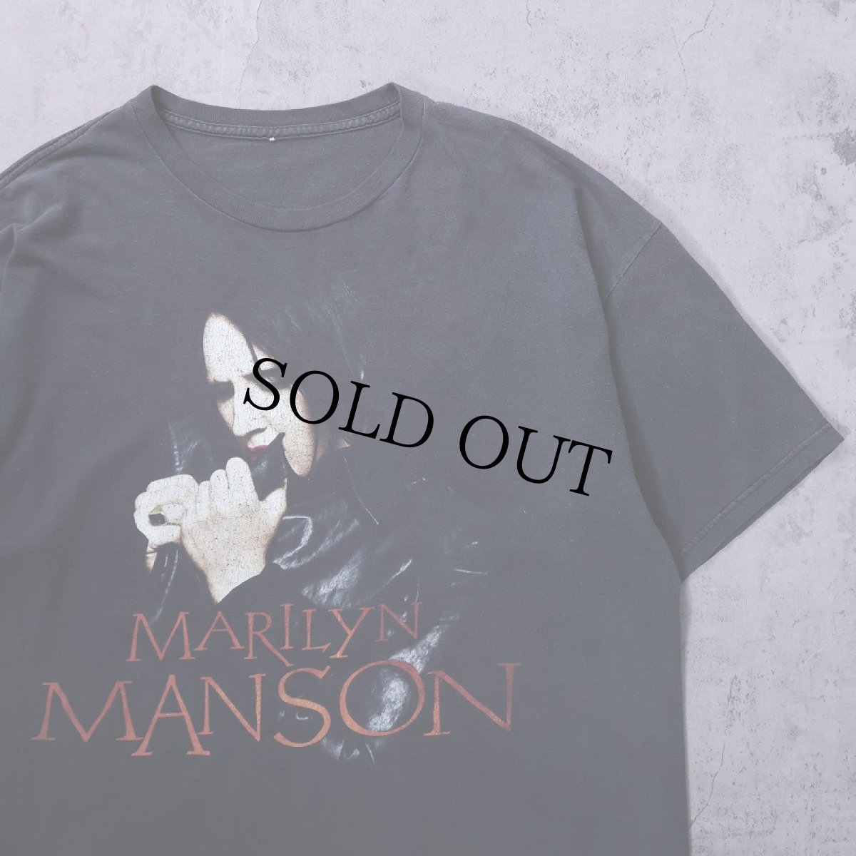 画像1: 00's MARILYN MANSON ロックミュージシャン プリントTシャツ BLACK (1)