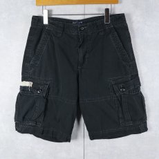 画像1: Ralph Lauren POLO JEANS リップストップ コットンカーゴショーツ BLACK W32 (1)