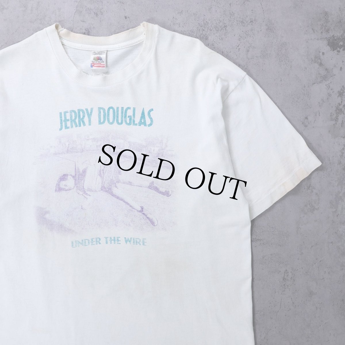 画像1: 90's JERRY DOUGLAS "Under the Wire" ミュージシャン アルバムプリントTシャツ XL (1)