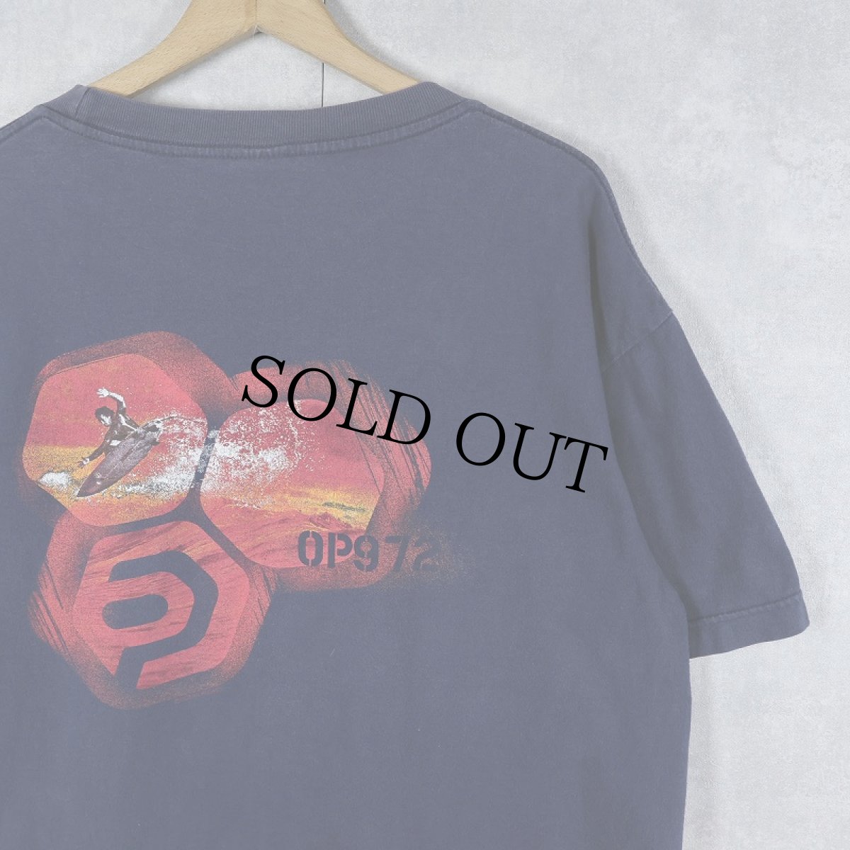 画像2: 80〜90's Ocean Pacific "OP972" プリントTシャツ NAVY L (2)