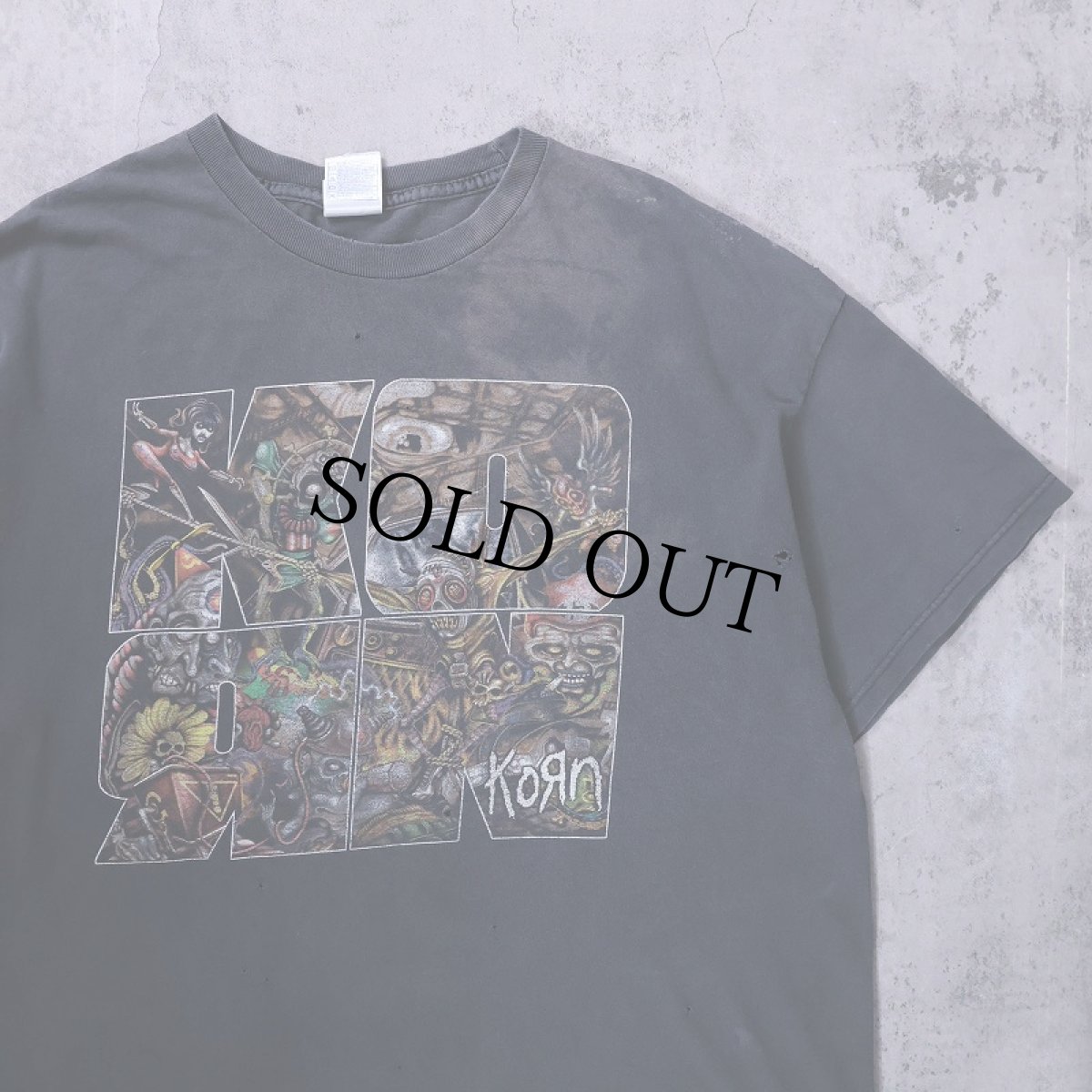 画像1: Korn ロックバンド プリントTシャツ BLACK XL (1)