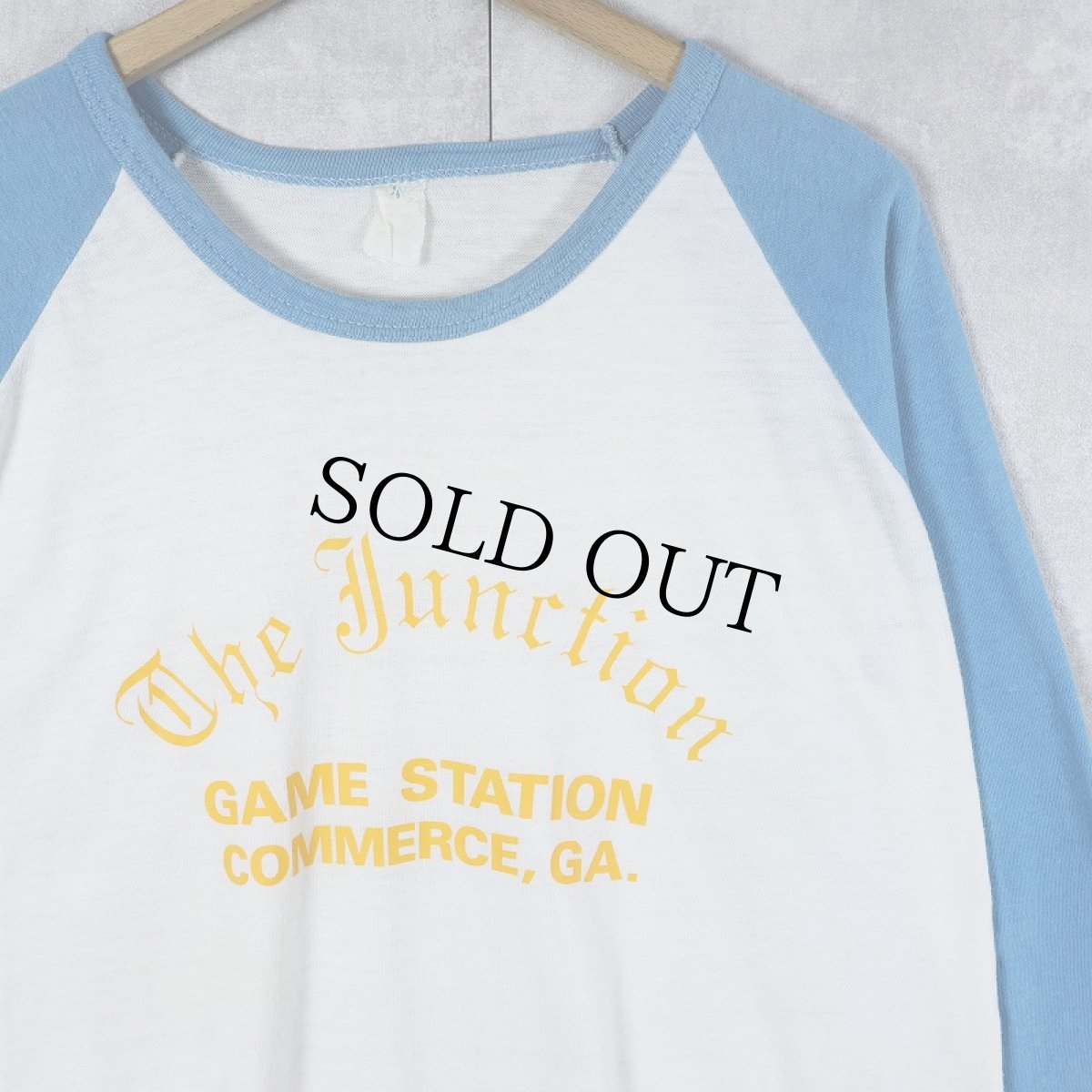 画像1: 70〜80's "The Junction" プリントリンガーTシャツ (1)