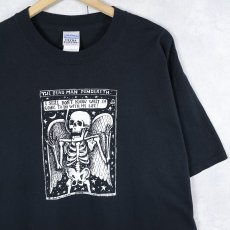 画像1: BADBOB "THE DEAD MAN PONDERETH" アートプリントTシャツ BLACK L (1)