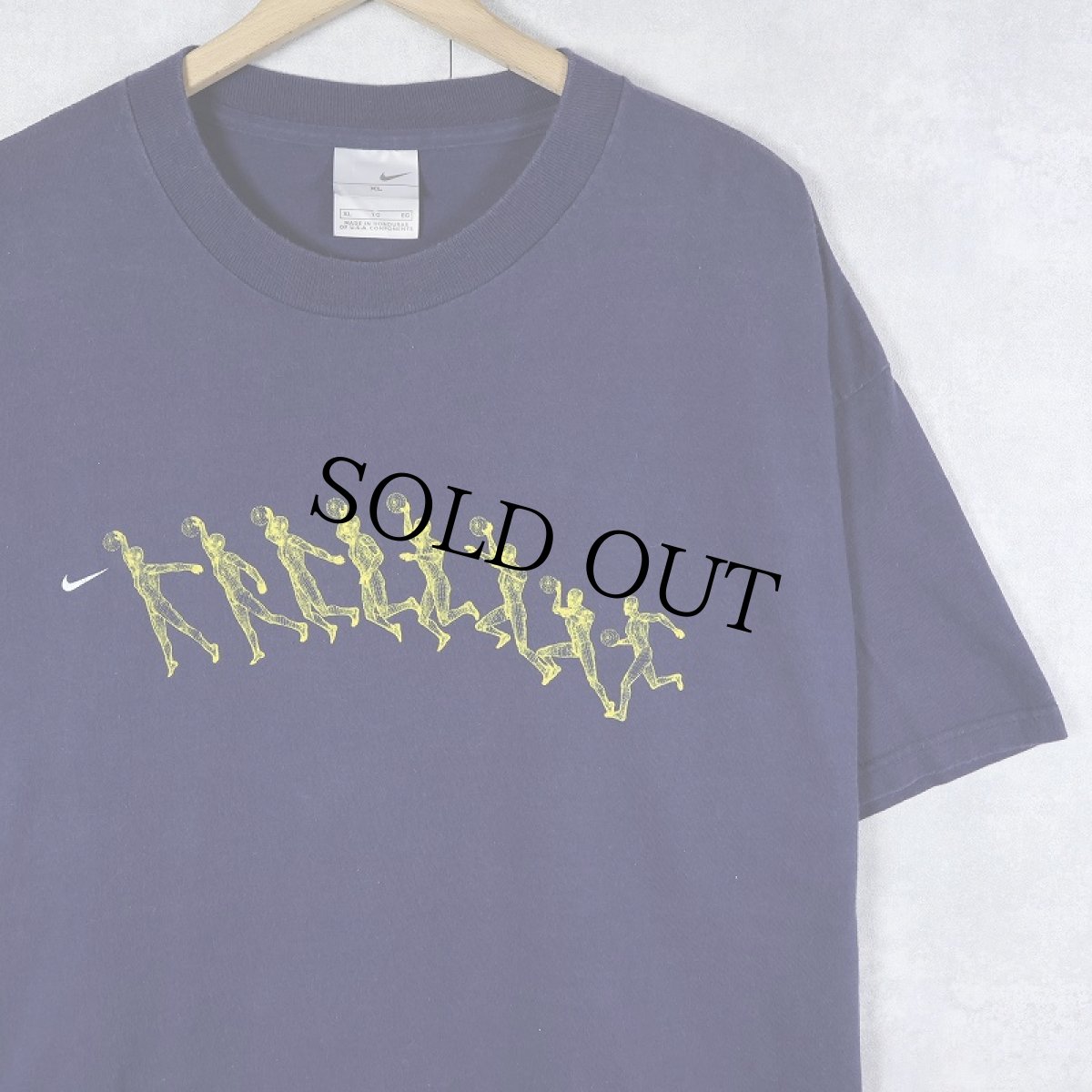 画像1: NIKE バスケットボールプリントTシャツ NAVY XL (1)