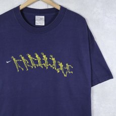 画像1: NIKE バスケットボールプリントTシャツ NAVY XL (1)