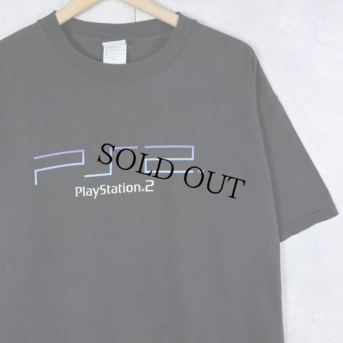 画像1: PlayStation 2 ゲームロゴプリントTシャツ BLACK L (1)